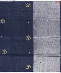 Dark Blue Linen Saree