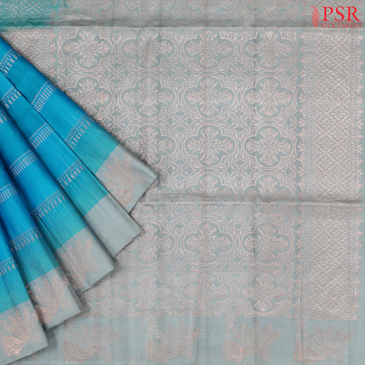 Bondi Blue Soft Silk Saree