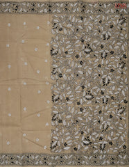 Tortilla Brown Bengal Cotton Saree