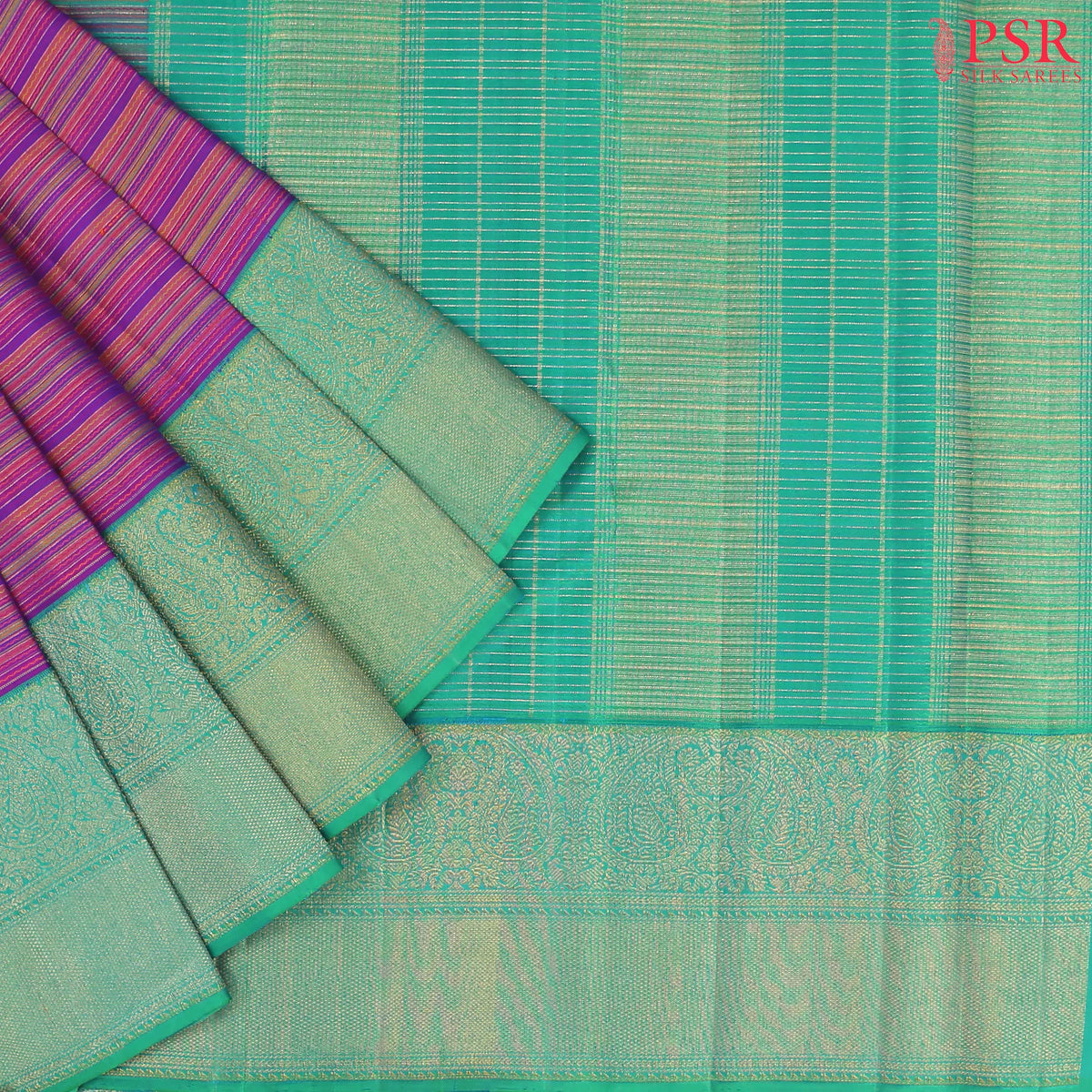 Magenta Purple Kanchipuram Silk Saree