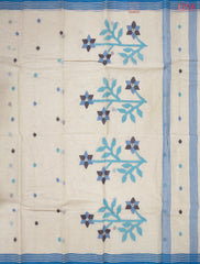 Light Beige Bengal Cotton Saree