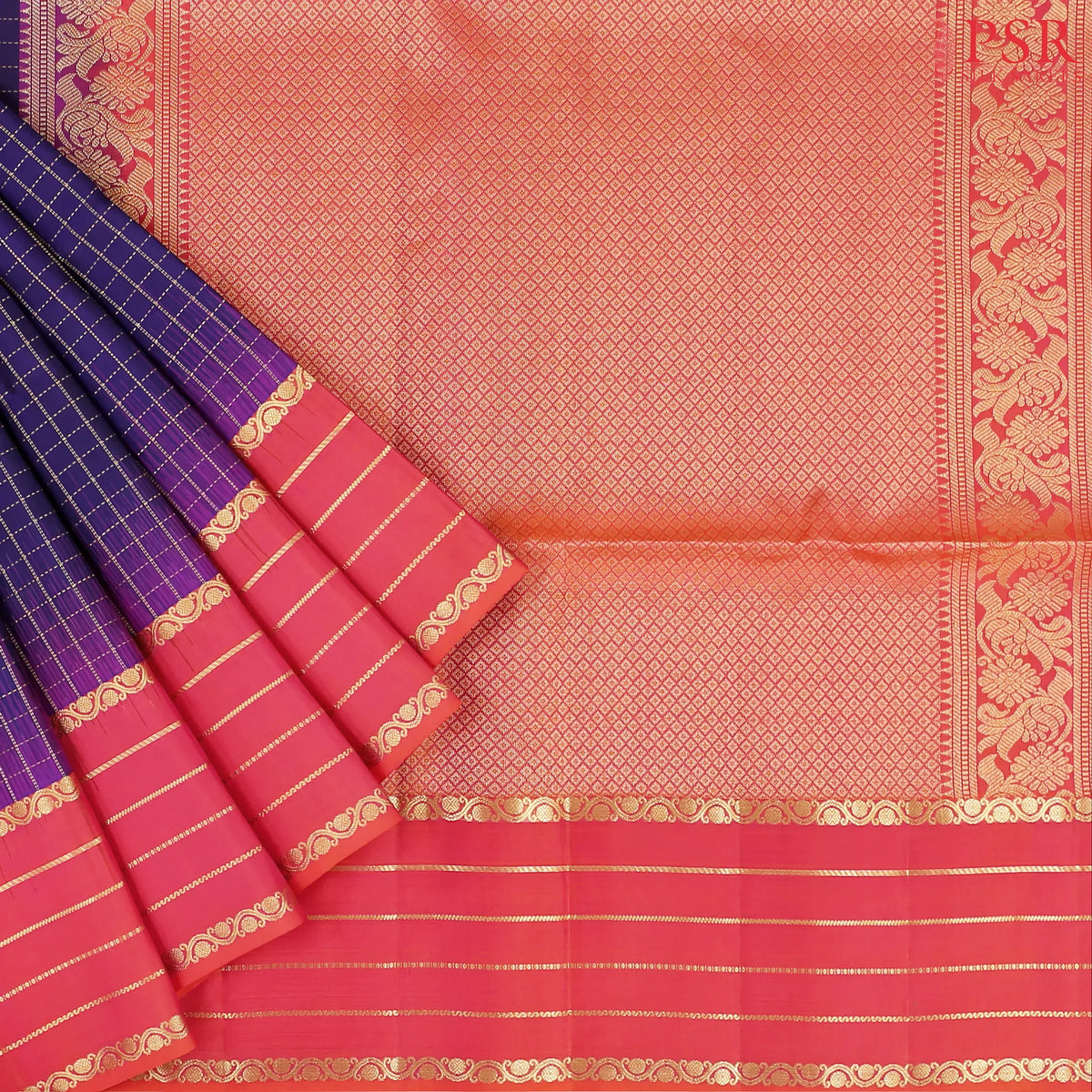 Indigo Soft Silk Saree