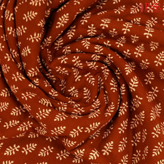 Brown Cotton Print Running Material