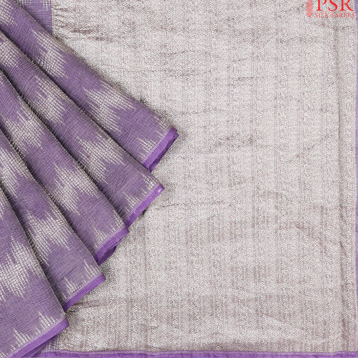 Purple Lavender Banaras Tissue Silk Saree