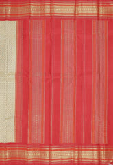 Beige Kanchipuram Silk Saree