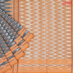 Grey Ikkat Cotton Saree