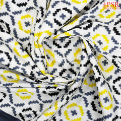 White Pochampally Silk Saree