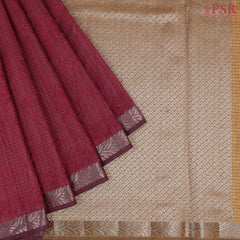 Maroon Semi Dupion Saree