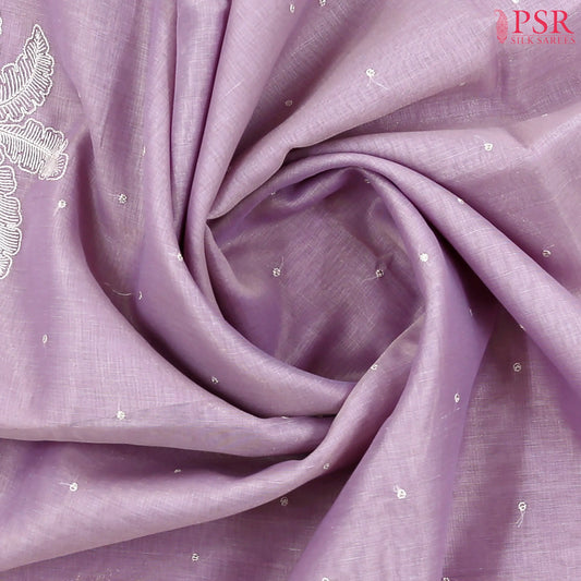 Lavender Tissue Embroidery Saree
