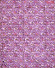 Dark Lavender Soft Patola Silk Cotton Dress Material