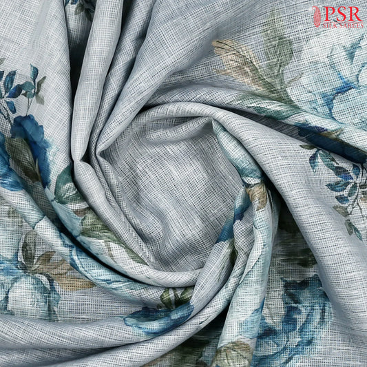 Light Blue Grey Kota Saree