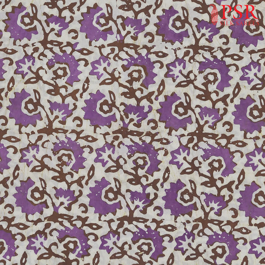 Beige Batik Print Running Material