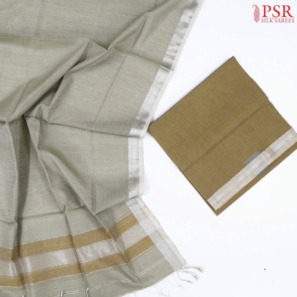 Ginger Tan Mangalagiri Silk Cotton Dress Material