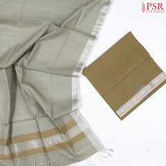Ginger Tan Mangalagiri Silk Cotton Dress Material