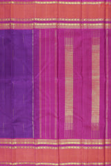 Dark Magenta Purple Kanchipuram Silk Saree