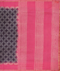 Dark Purple Mauve Chanderi Silk Cotton Saree