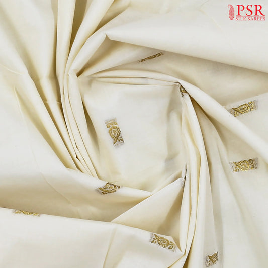 Cream Beige Kerala Cotton Saree