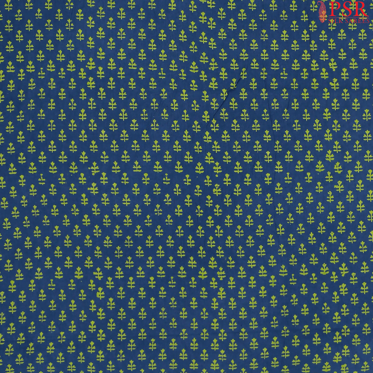 Indigo Blue Cotton Print Running Material