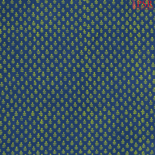 Indigo Blue Cotton Print Running Material