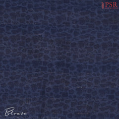 Beige & Dark Blue Chanderi Silk Cotton Saree