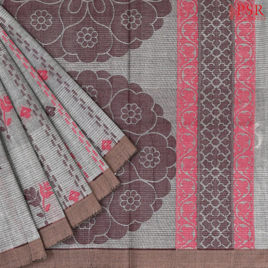 Grey Kovai Cotton Saree