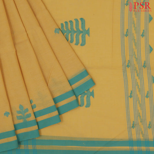 Tuscany Yellow Byloom Cotton Saree