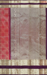 Burnt Red Kanchipuram Silk Saree