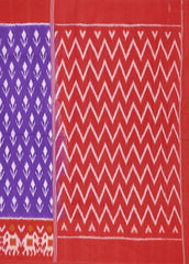 Violet Ikkat Cotton Saree