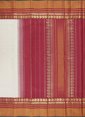 Cream Beige Kanchipuram Silk Saree