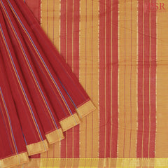 Red Mangalagiri Cotton Saree