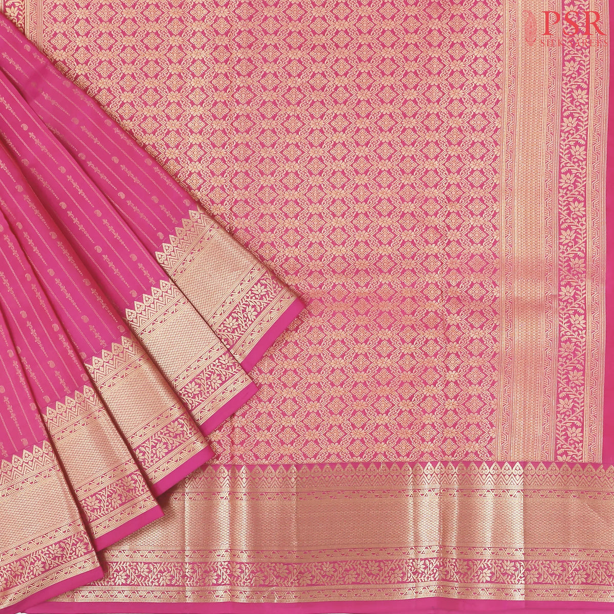 Mulberry Pink Fancy Kanchipuram Silk Saree