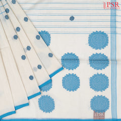 Off White Byloom Cotton Saree