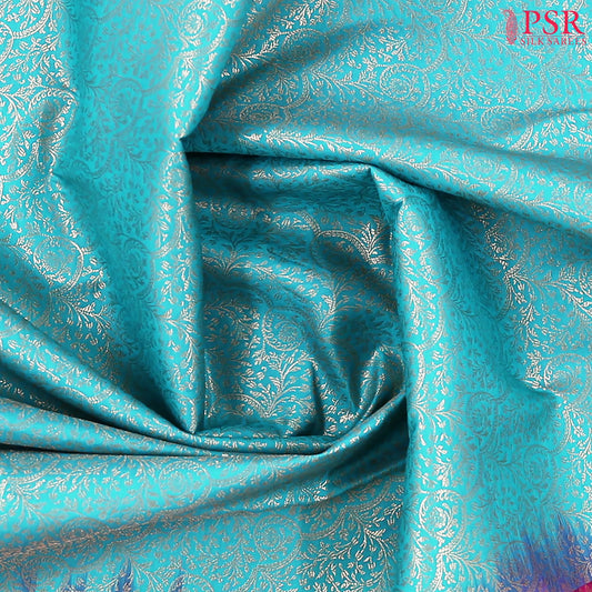 Cerulean Blue Art Silk Jacquard Saree