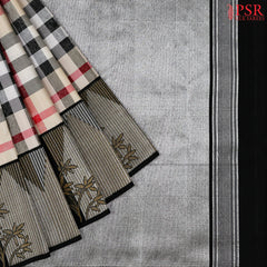Light Beige Bridal Kanchipuram Tissue Silk Saree