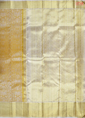 Yellow Kanchipuram Jacquard Silk Saree