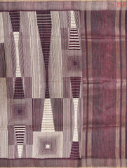 Dark Burgundy Semi Tussar Saree
