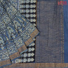 Slate Grey Mangalagiri Cotton Saree