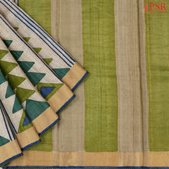 Beige Kadhi Tussar Silk Saree