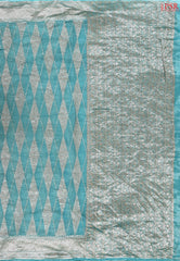 Turquoise Blue Banaras Tissue Silk Saree