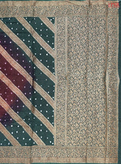 Brown Crushed Bandhini Saree