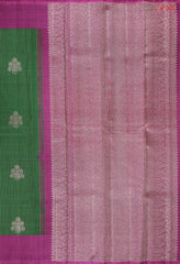 Dark Green Kanchipuram Silk Saree
