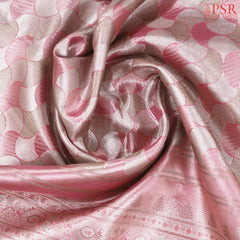 Light Pink Kanchipuram Jacquard Tissue Silk Saree