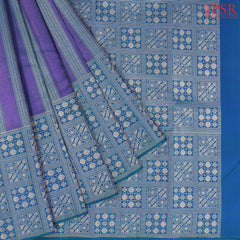 Teal And Purple Kanchipuram Silk Saree