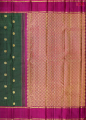Dark Green Kanchipuram Silk Saree