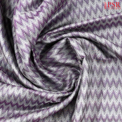 Silver Purple Kanchipuram Jacquard Silk Saree