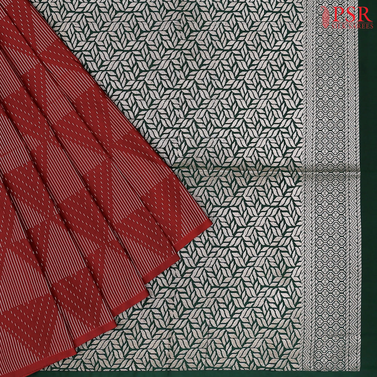 Brick Red Soft Art Silk Saree