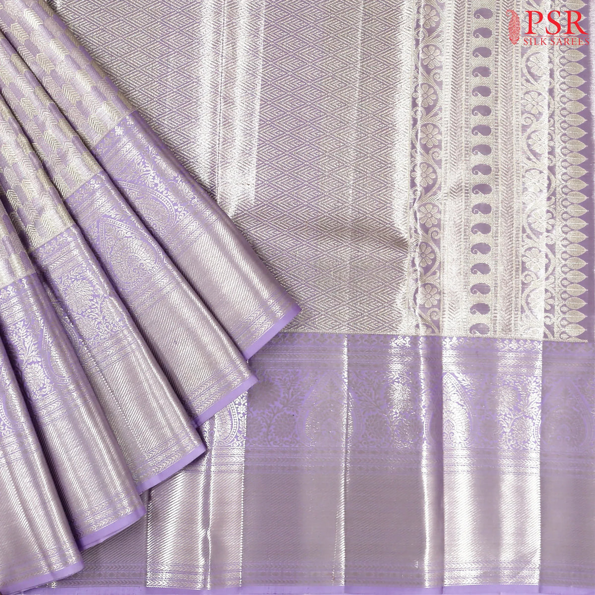 Wisteria Kanchipuram Jacquard Tissue Silk Saree