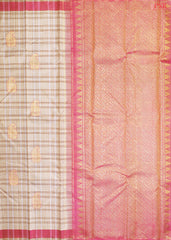 Malibu Beige Kanchipuram Silk Saree