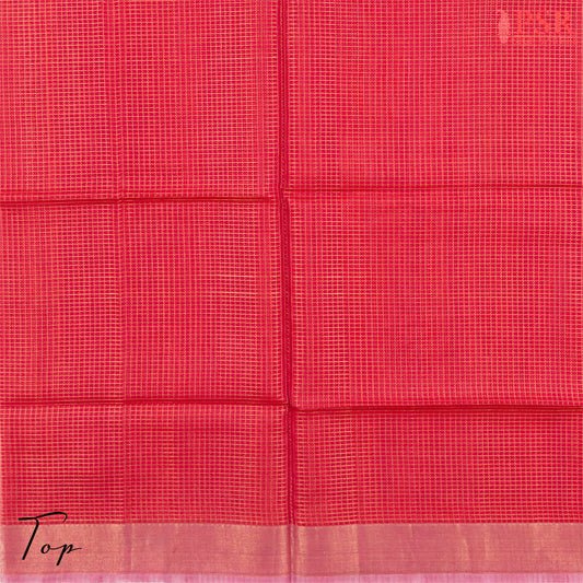 Cerise & Black Silk Cotton Dress Material