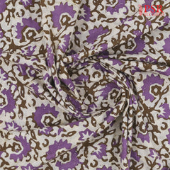 Beige Batik Print Running Material